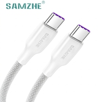 Cable USB Tipo C SAMZHE de 1m, PD100W 5A, Cable de Carga Rápida y Transferencia de Datos, Cable Trenzado para iPhone 15 16 17 Samsung Xiaomi iPad