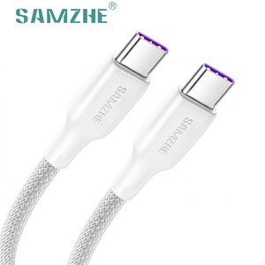 Cavo USB Type-<span class=keywords><strong>C</strong></span> SAMZHE 1m PD100W 5A per Ricarica Rapida e Trasferimento Dati, Cavo Intrecciato per iPhone 15 16 17 Samsung Xiaomi iPad - Product Image 1
