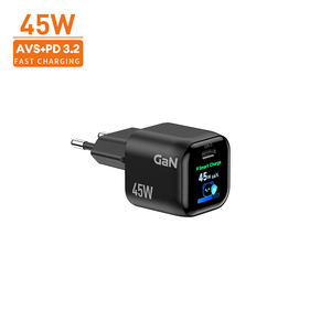 ที่ชาร์จเร็ว VINA Mini 45W GaN พร้อมหน้าจอ TFT รองรับ AVS+PD 3.2 พอร์ต Type <span class=keywords><strong>C</strong></span> เดี่ยว ขนาดกะทัดรัด กำลังไฟสูง สำหรับสมาร์ทโฟนและอุปกรณ์อิเล็กทรอนิกส์ - Product Image 1
