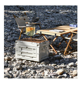 Đóng Mở Lưu Trữ Bin Với Nắp 50L 65L 80L Ngoài Trời Xe Thân Cây Đa Chức Năng Cắm Trại Có Thể Gập Lại Nhựa Gấp Lưu Trữ Hộp - Product Image 5