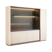 Meuble de bureau de direction moderne et luxueux sur mesure avec bibliothèque et étagère de rangement