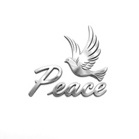 Autocollant drapeau en métal Original Peace de 2.75 pouces, pour moto, voiture, décoration de maison, décorations de fêtes