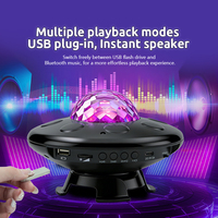 Projecteur LED UFO, lampe, haut-parleur Bluetooth, projecteur de ciel étoilé, cadeau pour enfant, veilleuse de plafond, télécommande, projecteur d'aurore et de galaxie