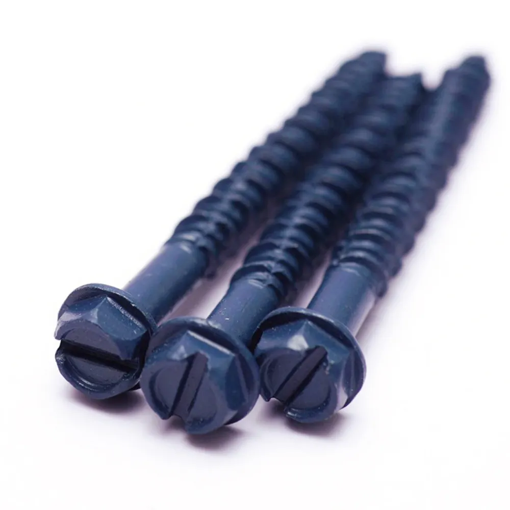 steel slotted hex washer head blue masonry tapcon concrete screw