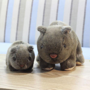 Peluche <span class=keywords><strong>Wombat</strong></span> Bianco/Grigio Simulato 3642, Morbido Giocattolo Animale Imbottito, Adorabile Regalo di Compleanno per Bambini - Product Image 4