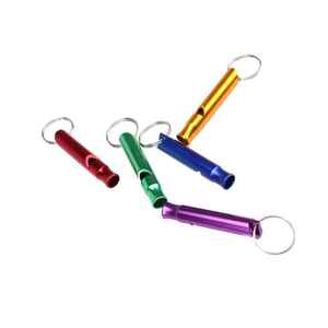 Porte-clés sifflet en alliage d'aluminium, multicolore, durable, équipement de survie et de sécurité en plein air - Product Image 3