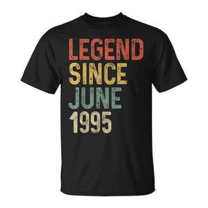 T-shirt Legend Since June 1995, cadeau du 30e anniversaire pour les 30 ans - Product Image 1