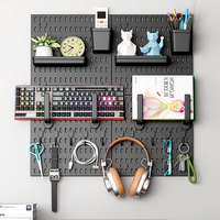 Rak Penyimpanan Dinding Pegboard Hemat Ruang untuk Kamar Mandi, Garasi, Ruang Tamu, Pajangan Perlengkapan Rumah Tangga