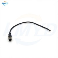 Connecteur mâle M12 5 broches à code A, étanche et blindé, droit, avec câble PVC 0,5 m 22 AWG pour capteurs industriels