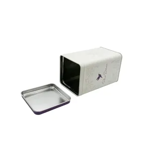 New Custom Printed Tea Caddy Tin Coffee Can Empty Big Large Airtight Metal Square Tea Packaging Tin Box