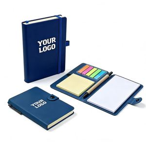 Wholesale 160 Pages Custom Logo <b>Note</b> <b>Book</b> for Promo Business Gift Pu Leather Journal A6 Notebook With Pen Holder - Product Image 1
