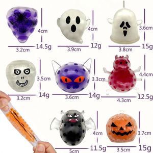 Balle à presser remplie de perles, jouet créatif anti-stress extensible, balle à presser à perles d'eau sur le thème d'Halloween - Product Image 2