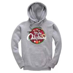 Christmas Print Hoodie For Men And Women Winter Warm Fleece Pullover Hooded Sweatshirt Festive Unisex Bulk Wholesale - Product Image 1