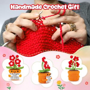 Agantree to My Daughter Fiore in Lana all'Uncinetto Regalo di <span class=keywords><strong>Compleanno</strong></span> e Laurea per Adolescenti e Adulti - Decorazione Trendy per la Casa - Product Image 3