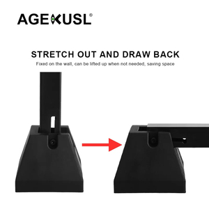 AGEKUSL Support mural intérieur pour vélo Support en acier et aluminium pour vélo de route MTB 26x9.5x14cm Support de stationnement pour vélo - Product Image 6