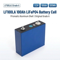 Sel Baterai LiFePO4 Profesional LF100LA 3.2V 100Ah Kelas LFP Grade A, Sel Lithium Iron Phosphate yang Andal untuk Sistem Panel Surya PV
