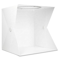 Boîte à lumière de studio photo de 16 pouces (40 cm) avec anneau lumineux LED à intensité variable et 6 fonds, kit de tente de prise de vue portable sur table
