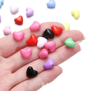 Acrylic Heart Beads Solid Color For DIY Jewelry <b>Bracelet</b> Phone Chain Loose Beads Wholesale Jinhua Origin Fall 2023 - Product Image 4