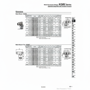 อุปกรณ์นิวเมติกส์แบบสัมผัสเดียวทำจากโลหะ KQB2T10-G02ชิ้นส่วนนิวเมติกส์ระดับพรีเมียม - Product Image 1