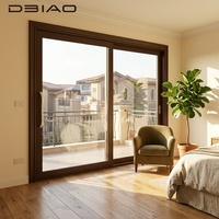 Porte coulissante en verre trempé à cadre fin, finition noir mat, rail silencieux et lisse, design minimaliste, moderne, pour maison, hôtel, extérieur, centre commercial