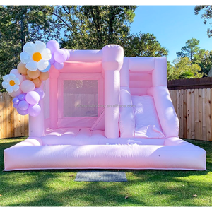 <span class=keywords><strong>Castillo</strong></span> Inflable Blanco de PVC para Bodas, Alquiler Comercial, con Tobogán, Fácil de Instalar, para Alquiler - Product Image 4