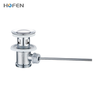 Bonde de lavabo ronde chromée au design moderne avec couvercle et siphon escamotable pour salle de bain d'hôtel