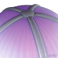 Tente dôme gonflable LED double couche en PVC de qualité commerciale, portable, quatre saisons, grande surface de 100 mètres carrés pour festival de musique