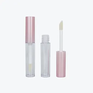Wholesale Factory Price Matte Pink Cap Empty Lip Gloss Tubes with Wands Liquid Lipstick Tube Frosted Lip Gloss Bottle Packaging