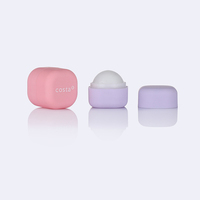 Conteneurs de déodorant vides lavande colorée violet rose bleu givré mignon 7g boîte de baume à lèvres de forme carrée en plastique