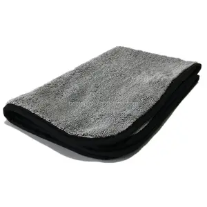 Car Cleaning Cloth 16x16 400 GSM All Purpose Water Absorbent Gray Auto Detailing Buffing Drying Cleaning Cloth Microfiber Car Wash Towel For Drying