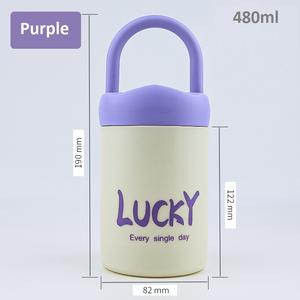 Botella de agua portátil de vidrio de doble pared de 480 ml con logo - Product Image 6