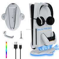 Support intégré avec dissipation thermique pour console de jeu vidéo P5 Slim Charger Gamepad Controllers