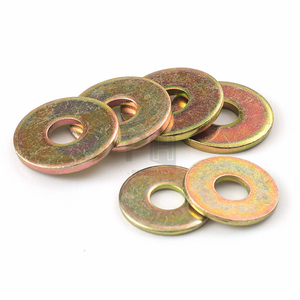 Rondelles plates en acier de qualité robuste 4.8 et 8.8, épaissies et agrandies, colorées jaune zinc, joints d'étanchéité, normes DIN ISO, matériel OEM - Product Image 2