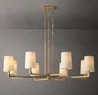 Lustre cylindrique moderne pour salle à manger d'hôtel, en verre satiné blanc et laiton cuivré, rond, Kronleuchter