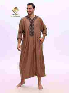 Robe arabe haut de gamme pour homme, collection 2025, en tissu doux et anti-boulochage, pour des journées lumineuses - Product Image 2