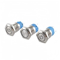 Nouveau commutateur à bouton-poussoir métallique étanche SX-TECH 12/16/19/22MM avec LED, momentané ou à enclenchement, pour alimentation moteur de voiture A/C