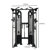 Equipo de Gimnasio Comercial, Máquina Multifuncional de Entrenamiento de Fuerza con Poleas Dobles y Cable Cruzado para Gimnasio