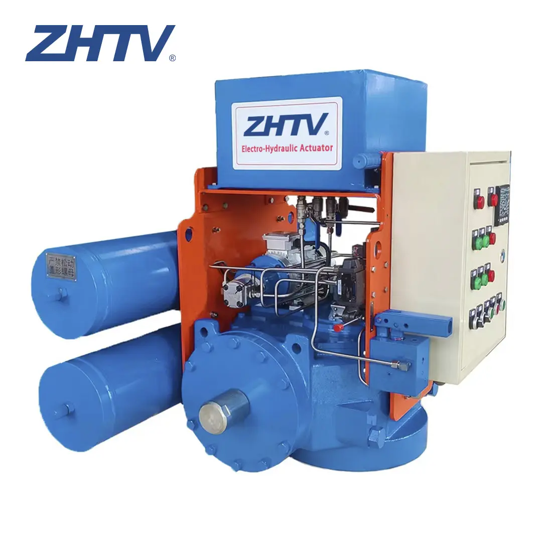 ZHTV 0 ila 680kNm çeyrek dönüş aktüatör için top veya kelebek döner kontrol vanası çeyrek turlu elektrikli hidrolik aktüatör