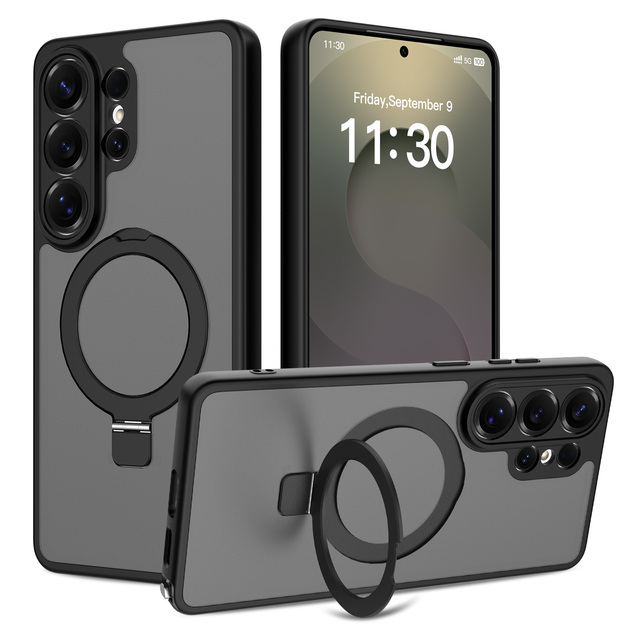 Rotatable Kickstand Magnetic Shockproof TPU PC Camera Protector Heavy Duty Case for Samsung Galaxy S26 Ultra Phone Cover