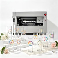 Machine d'impression à encre UV miniature certifiée CE HH-DT3200 avec CMYK W V pour verres, bouteilles et produits cylindriques