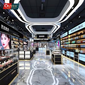 ชั้นวางแสดงวิกผมดีไซน์สวยสำหรับแสดงสินค้าดีไซน์ตู้โชว์เครื่องสำอาง - Product Image 5