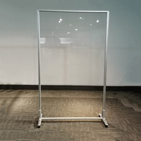 Cloisons mobiles en acrylique transparent, cloisons en plexiglas, cloisons autoportantes, vente en gros à prix réduit