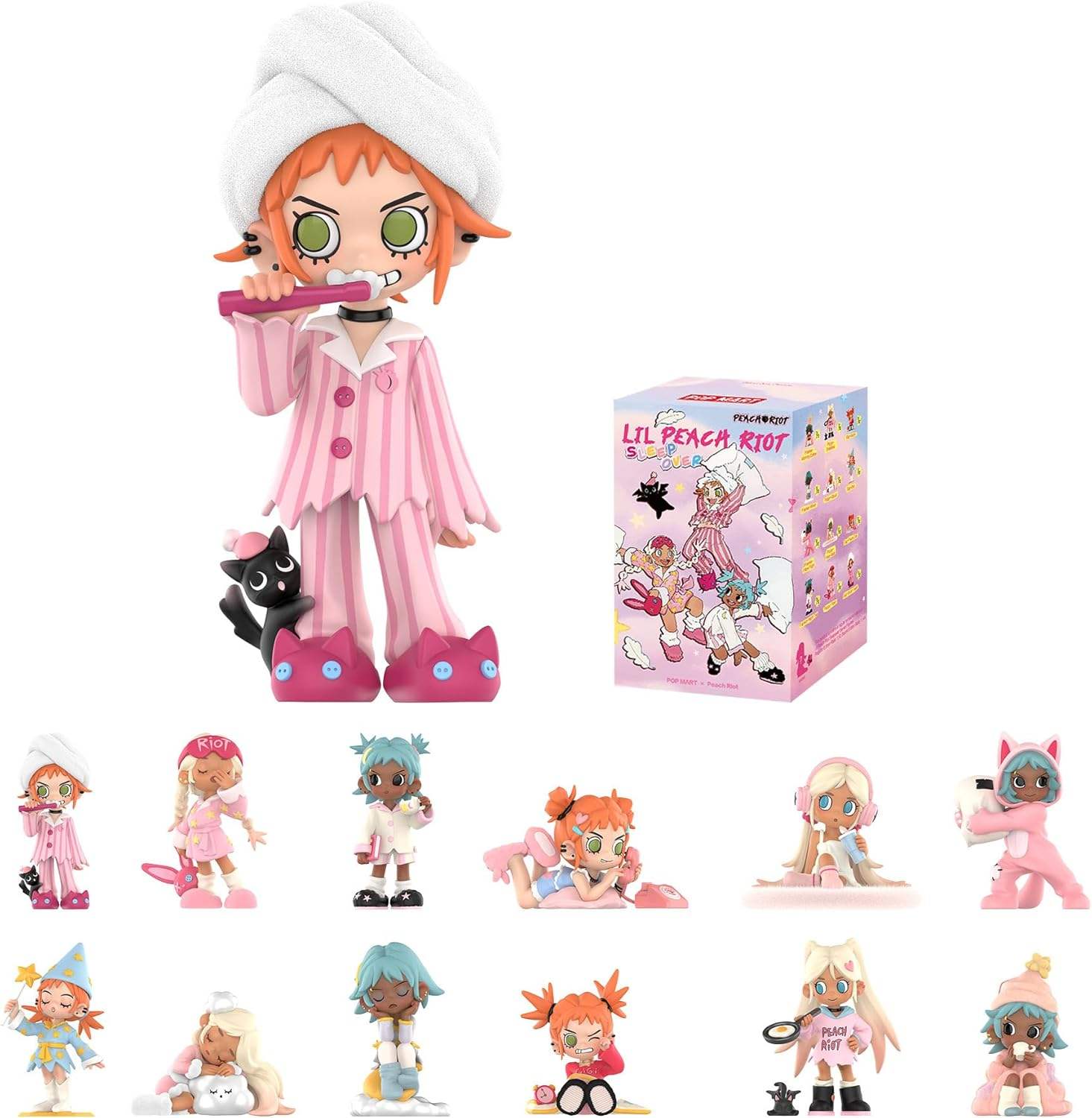 Figurines de la série Lil Peach Riot Sleepover