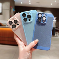 Coque Rigide Ultra-Fine à Dissipation Thermique pour iPhone 17 Pro Max 16 15 14 12 11 13 XR XS 7 Plus avec Protection d'Objectif et Grille Respirante