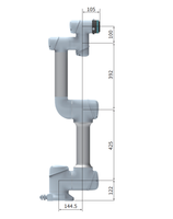 Cobot de 6 Ejes con Capacidad de Carga de 5 kg y Alcance de 917 mm, Motor PLC con Rodamientos |   Brazo Robótico de Alta Precisión de 0.02 mm, Funciones de Seguridad IP54/IP65, OEM, 3.6 m/s