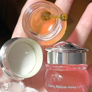 Bálsamo labial de mel vegano orgânico de marca própria com bastão de mel pequeno esfoliante vegano hidratante de longa duração para cuidados com os lábios