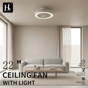 Ventilateur de plafond moderne sans pales avec éclairage LED, lustre suspendu, ventilateur invisible pour chambre à coucher et salon - Product Image 5