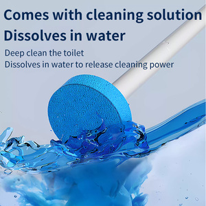 <span class=keywords><strong>Brosse</strong></span> de toilette en plastique avec tête remplaçable, design jetable et écologique pour un <span class=keywords><strong>nettoyage</strong></span> hygiénique et pratique de la salle de bain - Product Image 3