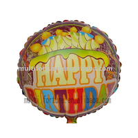 Ballons en Mylar à l'hélium pour fête d'anniversaire et de Noël, 18 pouces, ronds, décorations personnalisées en couleur, fournitures