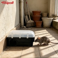 Boîte piège à rongeurs double entrée pour entrepôt intérieur, verrouillable, compatible avec les pièges à souris et les stations d'appât pour souris
